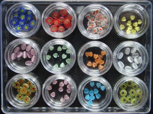 Crystal Stones Multicolors 12 jars/box