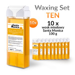 Waxing Set TEN Wosk do Depilacji Miodowy 100g x 10 szt.