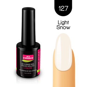 Lakier hybrydowy UV&LED COLOR a.t.a professional nr 127 15 ml - LIGHT SNOW