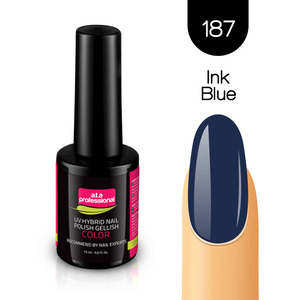 Lakier Hybrydowy UV&LED COLOR a.t.a professional nr 187 15 ml - INK BLUE